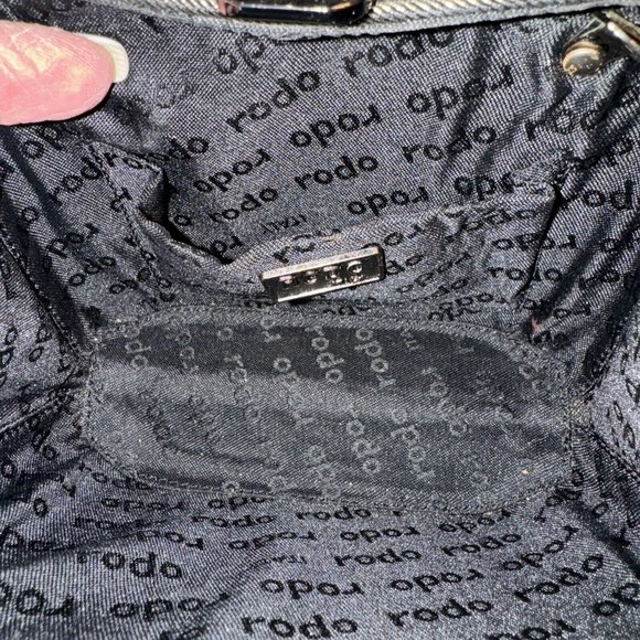 Vintage RODO ITALY Metallic Bronze Rhinestone Clasp Evening Clutch Bag‎ - Picture 6 of 8